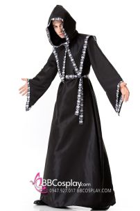 Quần Áo Pháp Sư Halloween - Mẫu Viền Hộp Sọ