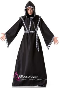 Quần Áo Pháp Sư Halloween - Mẫu Viền Hộp Sọ