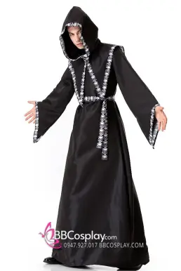 Quần Áo Pháp Sư Halloween - Mẫu Viền Hộp Sọ