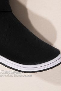 Giày Cổ Trang Đen Mũi Cong