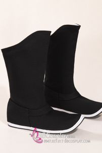 Giày Cổ Trang Đen Mũi Cong