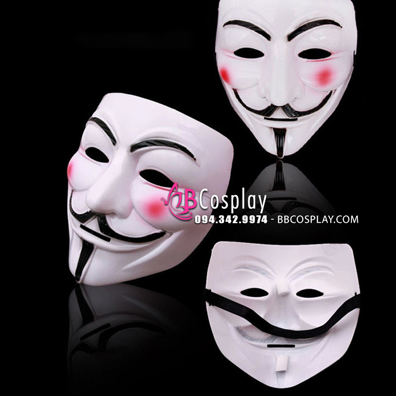 Mặt nạ hacker - Anonymous - Mặt nạ hacker 2020 - MẶT NẠ HÓA TRANG HACKER  anonymous màu trắng | Shopee Việt Nam