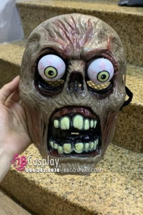Mặt Nạ Zombie Halloween Kinh Dị Mắt Lồi