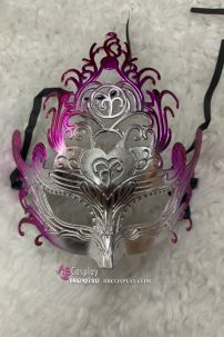 Mặt Nạ Halloween Hoa Trang Si Bạc Sang Trọng