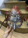 Mặt Nạ Halloween Hoa Trang Si Bạc Sang Trọng
