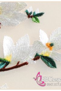 Quạt Tròn Thêu Bạch Thố