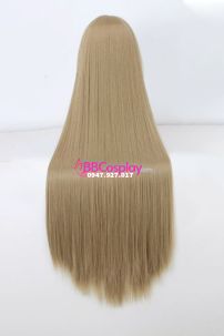 Tóc Giả Màu Trà Sữa Dài 80Cm