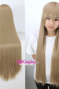 Tóc Giả Màu Trà Sữa Dài 80Cm