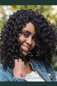 Tóc Giả Đen Xoăn Dài Ngang Vai Tặng Kèm Lưới