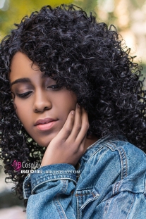 Tóc Giả Đen Xoăn Dài Ngang Vai Tặng Kèm Lưới