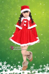 Bộ Noel Bé Gái 2 Tuổi Có Choàng Vai