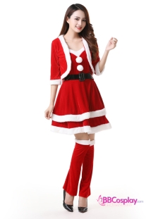 Đầm Noel Nữ Mẫu Mới 2021 4 Mảnh