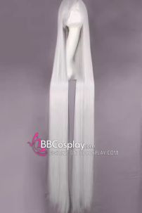 Tóc Trắng 2 Mái Xéo 150CM