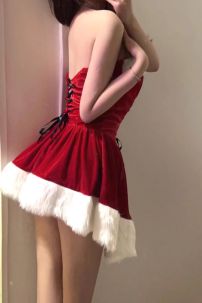 Bộ Noel Cúp Ngực Có Choàng Vai