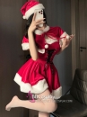 Bộ Noel Cúp Ngực Có Choàng Vai
