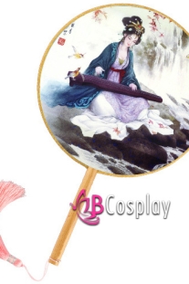 Quạt Tròn Mỹ Nhân- Mỹ Nhân Phổ Cầm