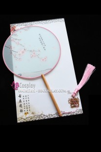 Quạt Mỹ Nhân Tròn - Hoa Anh Đào Và Thơ