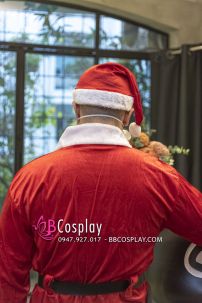 Trọn Bộ Ông Già Noel Vải Nhung Tặng Kèm Găng Tay Túi Quà