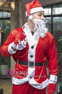 Trọn Bộ Ông Già Noel Vải Nhung Tặng Kèm Găng Tay Túi Quà