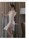 Sườn Xám Sexy Trắng Momonogi Đan Hông Gợi Cảm