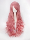 Tóc Hồng Dài Xoăn 60Cm - Lưới Bi