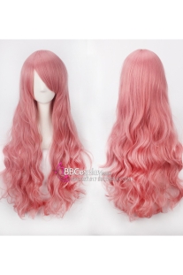 Tóc Hồng Dài Xoăn 60Cm - Lưới Bi