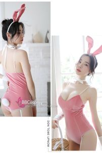 Thỏ Bunny Hồng Sexy Vải Nhung