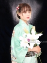 Yukata Gấm Xanh Mint Xuân 2021