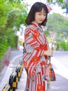 Yukata Tết - Đỏ Phối Trắng