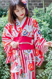Yukata Tết - Đỏ Phối Trắng