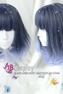 Tóc Giả Xanh Ngắn Mái Ngang Lolita