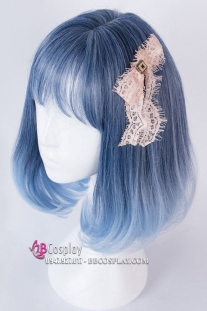 Tóc Giả Xanh Ngắn Mái Ngang Lolita
