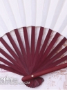 Quạt Giấy Trắng Trơn Cán Gỗ