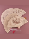 Quạt Gỗ Hoạ Tiết Nhiều Mẫu Size 23Cm