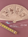 Quạt Gỗ Hoạ Tiết Nhiều Mẫu Size 23Cm