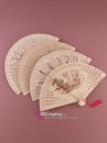 Quạt Gỗ Hoạ Tiết Nhiều Mẫu Size 23Cm