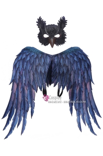 Cánh Chim Cú In Vải Nỉ 3D Kèm Mặt Nạ