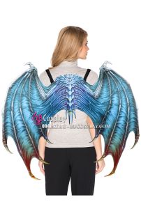 Cánh Rồng Xanh Vải Nỉ In 3D Kèm Mặt Nạ