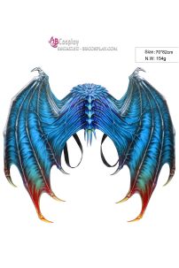 Cánh Rồng Xanh Vải Nỉ In 3D Kèm Mặt Nạ