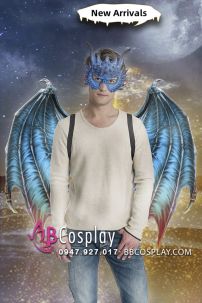 Cánh Rồng Xanh Vải Nỉ In 3D Kèm Mặt Nạ