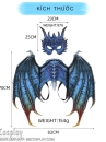 Cánh Rồng Xanh Vải Nỉ In 3D Kèm Mặt Nạ