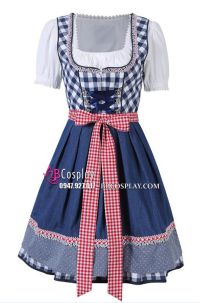 Trang Phục Nữ Bia Đức Xanh Caro