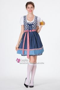 Trang Phục Nữ Bia Đức Xanh Caro