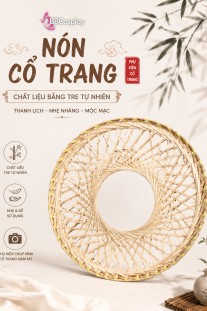 Nón Tre Kiếm Khách Cổ Trang - Màu Tự Nhiên