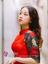 Áo Dài Gấm Đỏ Có Hoa Áo Dài Cách Tân