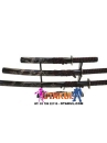 Bộ 3 Kiếm Nhật Samurai Đen Vân Đỏ Chạm Khắc Rồng Tinh Xảo