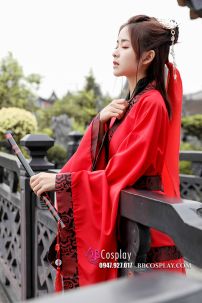 Đồ Hằng Nga Đỏ Đen Viền Gấm