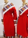 Trang Phục Cặp Đôi Mông Cổ Khoác Đỏ Viền Lông Trắng