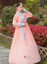 Trang Phục Hanbok Hàn Truyền Thống Chuẩn Hàn Màu Carot Nữ Tính