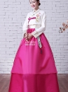 Trang Phục Hanbok Hàn Quốc Áo Thêu Váy 2 Tầng Hồng
